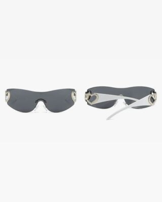 Rimless Y2K Heart Sunglasses