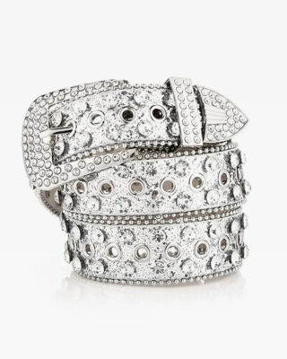 Silver Rhinestone Belt