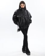 Women Oversized Leather Jacket