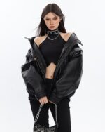 Women Oversized Leather Jacket