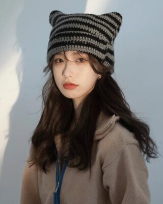 Y2K Cat Ear Beanie
