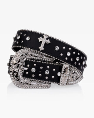 Y2K Cross Rhinestone Belt