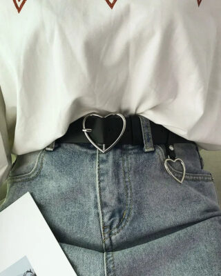 Y2K Heart Belt