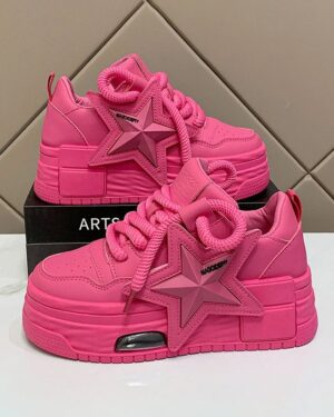 Y2K Pink Platform Sneakers