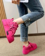 Y2K Pink Platform Sneakers