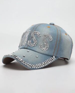 Y2K Rhinestone Denim Hat