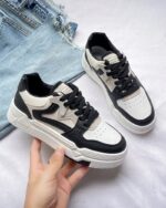 Y2K Women Black And White Sneakers