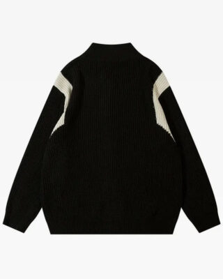 Y2K Zip Through Knit Sweater